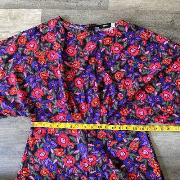 ASOS Floral Romper Party Feminine Statement Flowers Size 6 - Picture 8 of 12